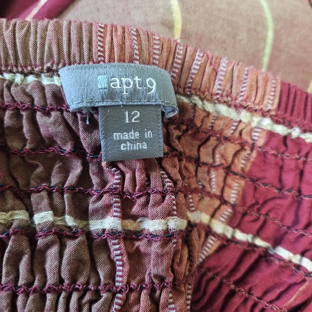APT.9 Burgandy Sun Dress Size 12 - Picture 8 of 8